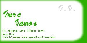 imre vamos business card