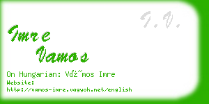 imre vamos business card